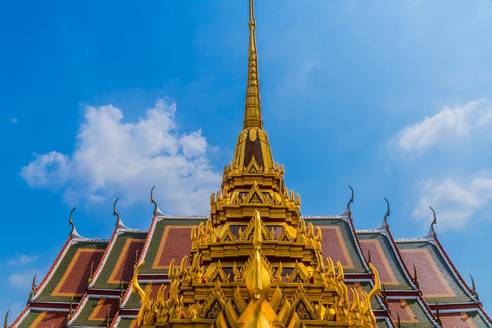 Ornate spire, Loha Prasat, Wat Ratchanatdaram, Worawihan, Bangkok, Thailand. 37 Spires.